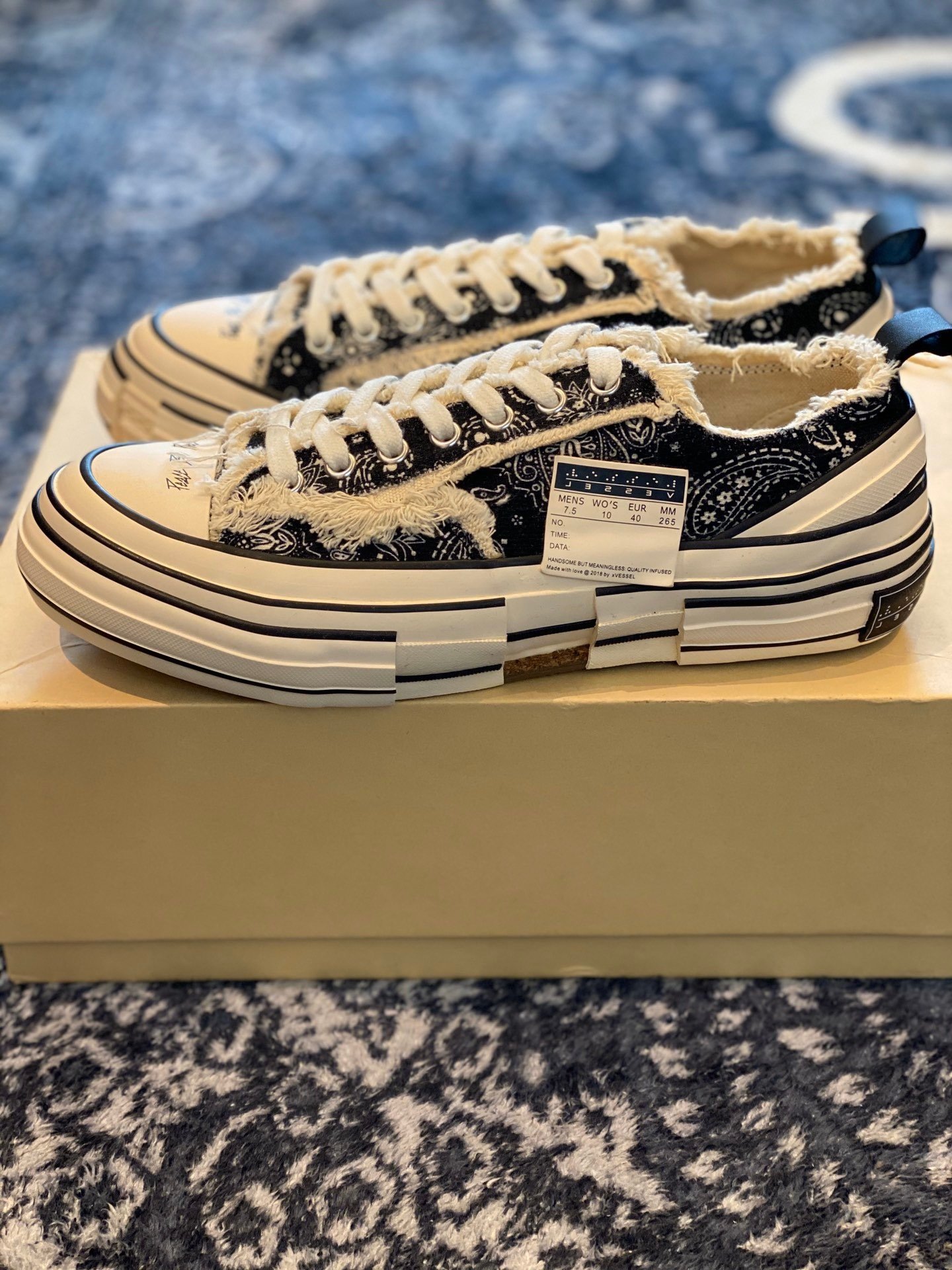 Maison Mihara Yasuhiro Peterson OG Sole Bandana Paisley Low-Top Sneakers - Image 3