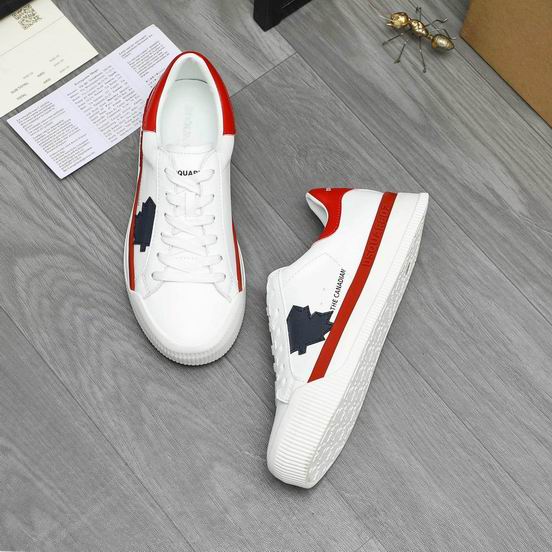 DSQUARED2 The Canadian Low-Top Sneakers – White /Red - Image 4
