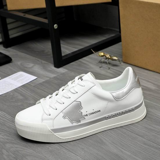 DSQUARED2 The Canadian Low-Top Sneakers – Metallic Silver - Image 3
