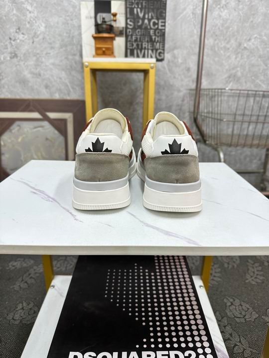 DSQUARED2 Skate Low-Top Sneakers – White/Brown - Image 2