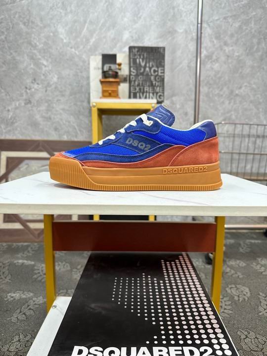 DSQUARED2 Skate Low-Top Sneakers – Royal Blue - Image 3