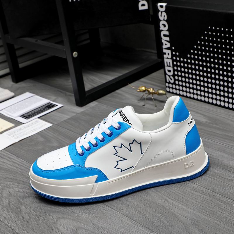 Dsquared2 Box Sole Maple Leaf Sneakers-Bright Blue - Image 2