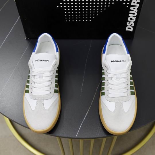 DSQUARED2 Boxer Low-Top Sneakers – White /Royal Blue - Image 5