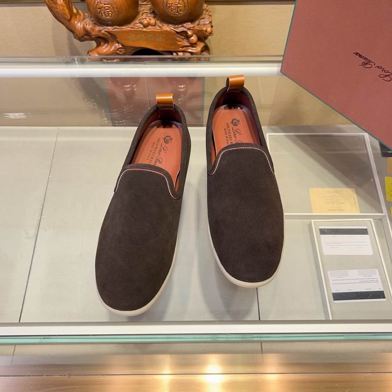 Loro Piana Walk Sneakers in Chocolate Brown Suede - Image 6