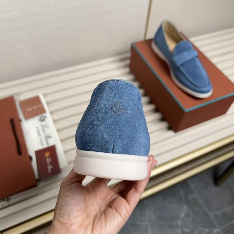 Loro Piana Summer Walk Charms Loafers in Sky Blue Suede - Image 2