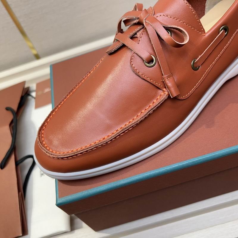 Loro Piana Summer Walk Boat Shoes in Smooth Cedar Leather - Image 3