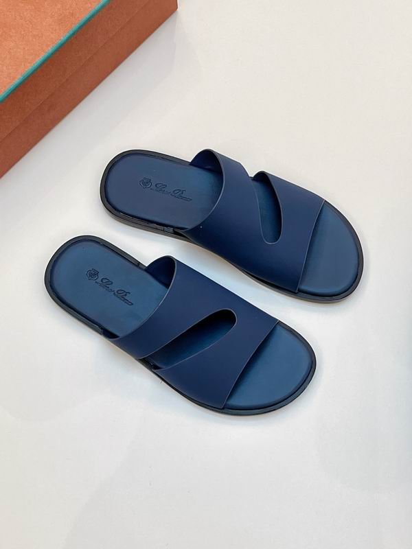 Loro Piana Sea-Slide Sandals-Navy Blue - Image 4